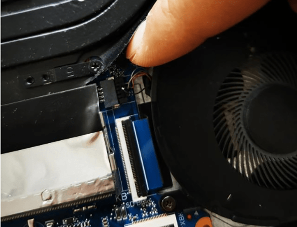 HP laptop cooling fan connector